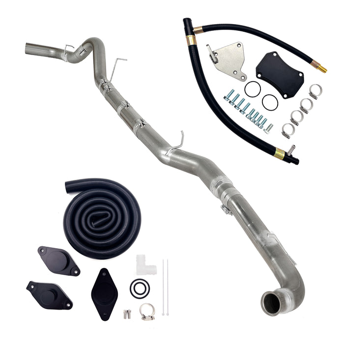 Trucktok 2011-2015 6.6L Duramax LML 4" DP-Back DPF delete Pipe & EGR/CC Delete Kit