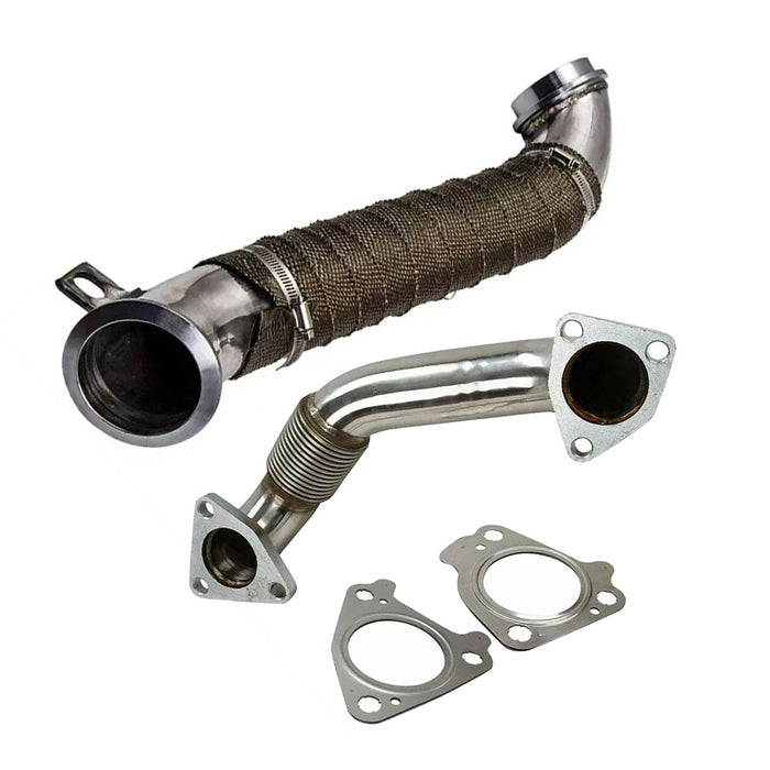 TruckTok 2004.5-2010 6.6L Chevy GMC Duramax Passenger Side Up-Pipe & 3" Downpipe Exhaust