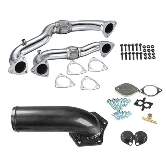 TruckTok 2008-2010 6.4L Ford F250 F350 F450 F550 V8 Powerstork Diesel EGR Delete Plates Bypass Exhaust Up Pipes
