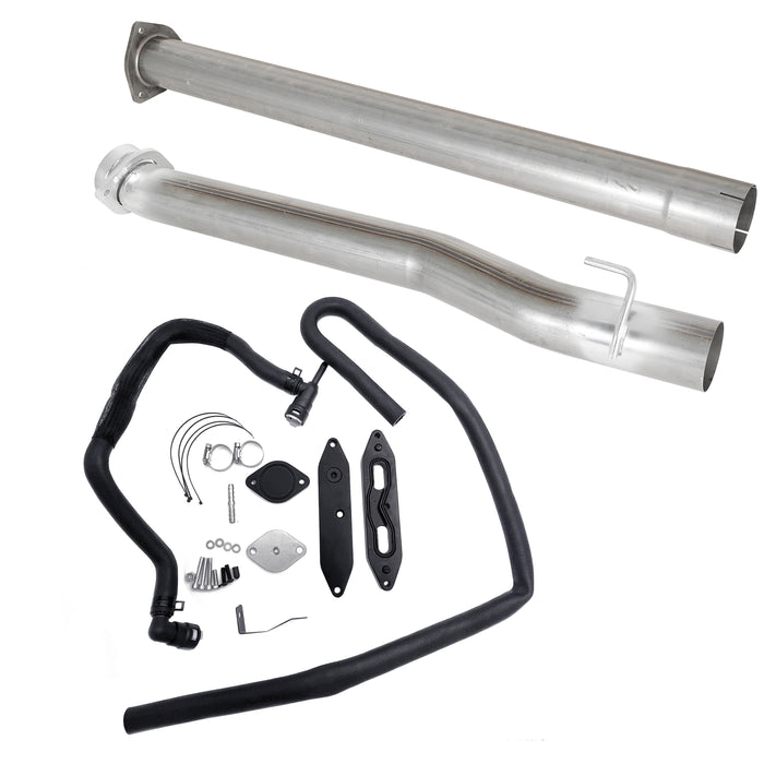 TruckTok 2011-2017 6.7L Ford F250 F350 F450 4" Exhaust Delete Pipe & EGR Delete Kit