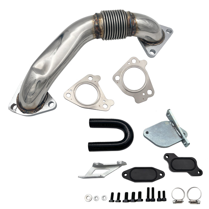 TruckTok 2007.5-2010 6.6L Duramax LMM Passenger Up Pipe & EGR Delete Kit