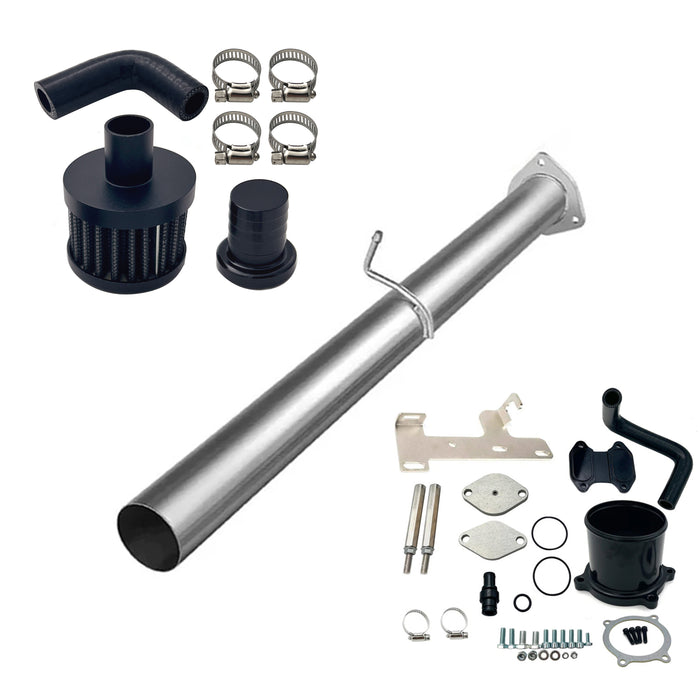 TruckTok 2010-2012 6.7L Ram Cummins 4" DPF Race Pipe & EGR Cooler Throttle Delete Kit