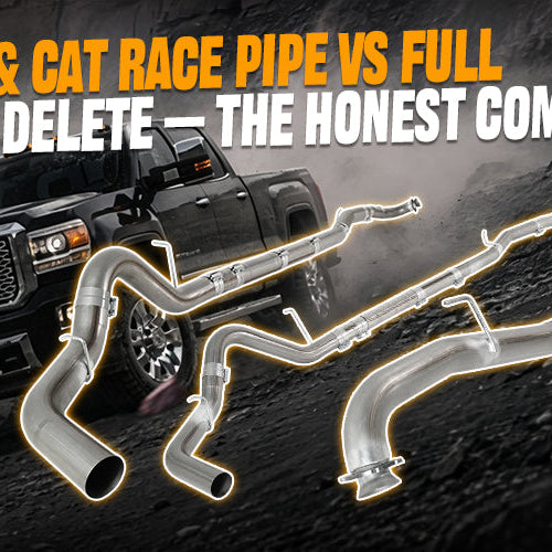 L5P DPF & CAT Race Pipe vs Full Exhaust Delete — the Honest Comparison