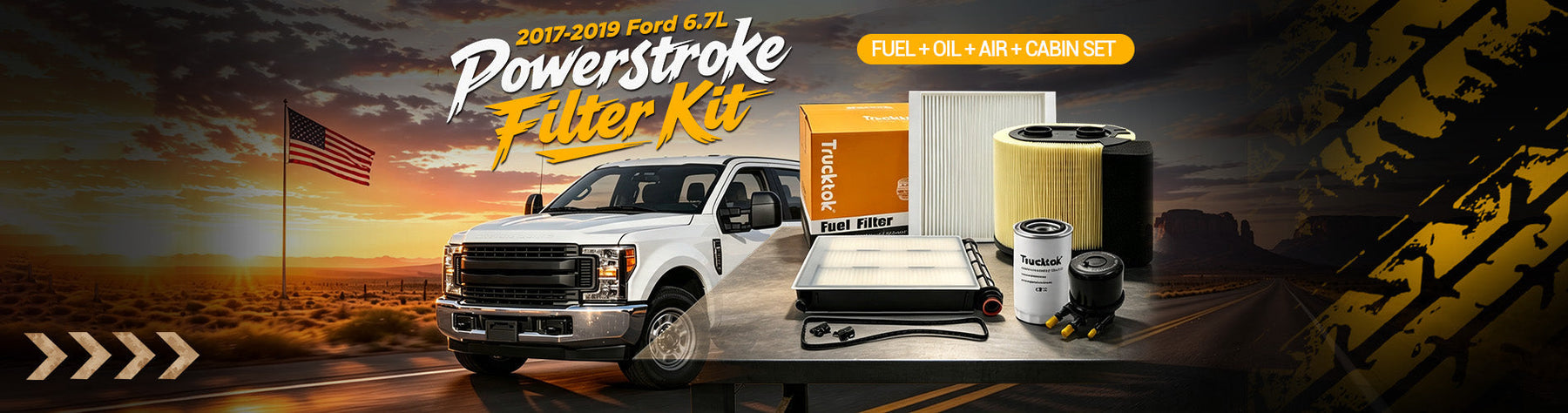2017-2019 6.7L Powerstroke Filter Set — FD4625/FL2051S/FA1927/FP92