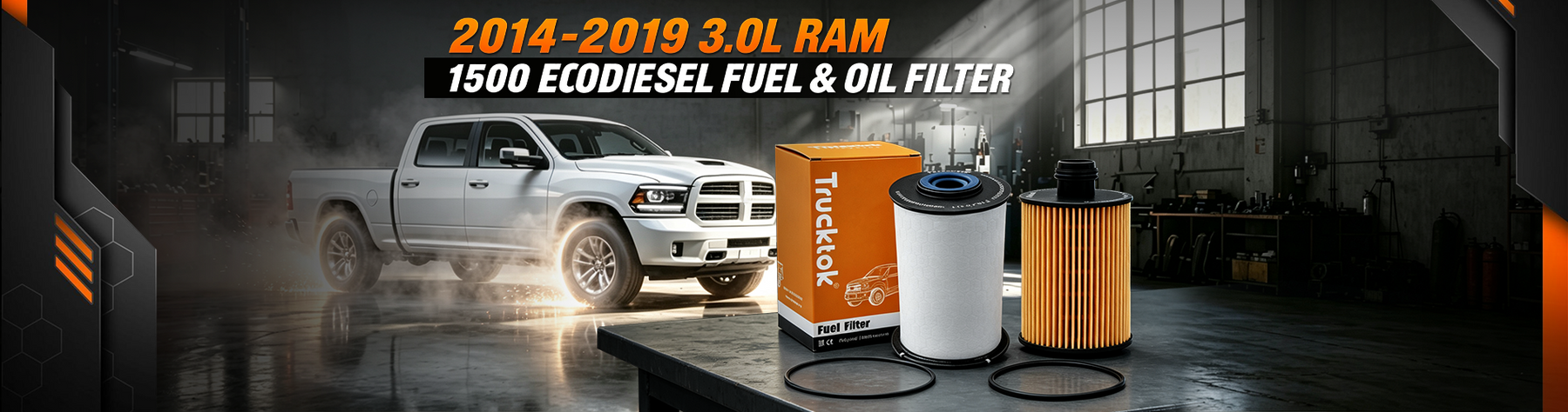 2014-2019 EcoDiesel Fuel + Oil Filter Guide (68235275AB / 68229402AA)