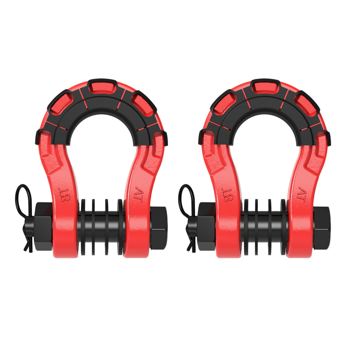 Trucktok 3/4" Heavy Duty D Ring Shackle with 7/8" Pin Isolator Washer Kit 70,000 lbs Break Strength