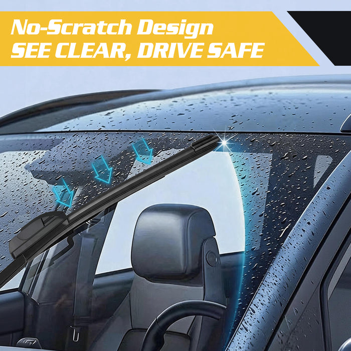 Trucktok Ford Chevy RAM 22" + 22" J/U-Hook Windshield Wiper Blades Pair