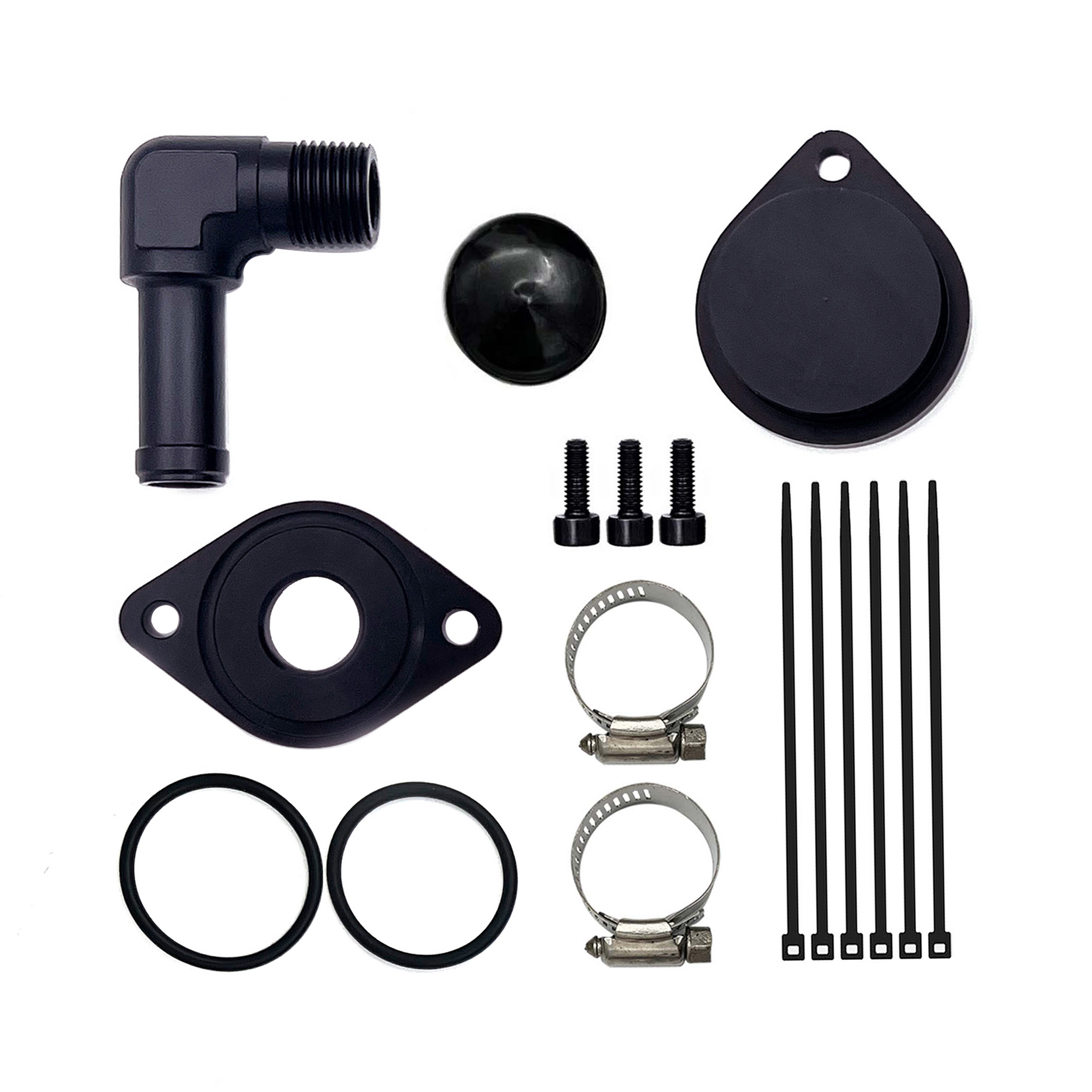 TruckTok 11-23 Ford 6.7L Powerstroke CCV/PCV Reroute/Delete Engine Ventilation Kit (No tube)