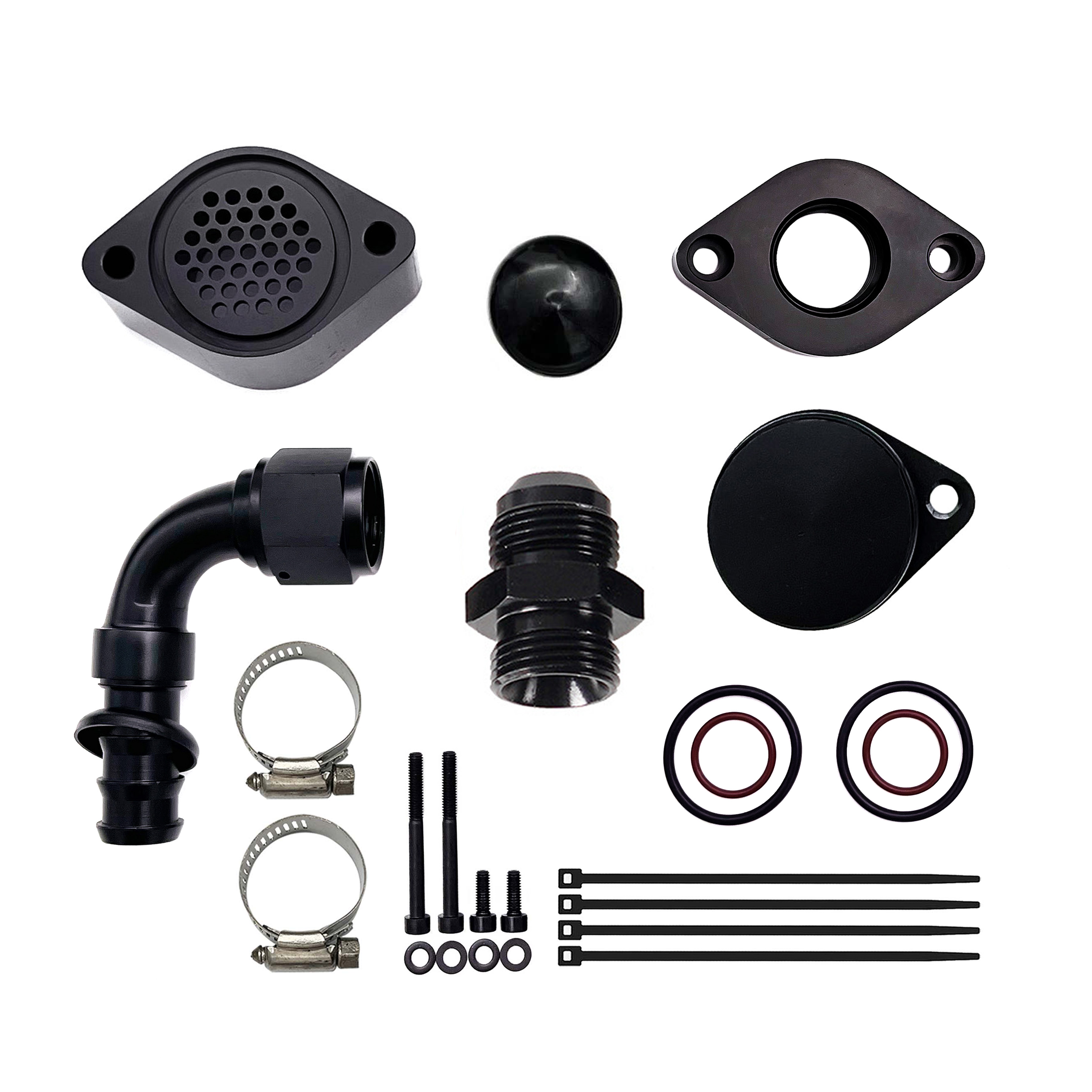 TruckTok 2011-2023 6.7L Ford Powerstroke CCV PCV Reroute Engine Ventilation Kit(No tube)