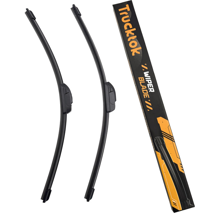 Trucktok Ford Chevy RAM 22" + 22" J/U-Hook Windshield Wiper Blades Pair