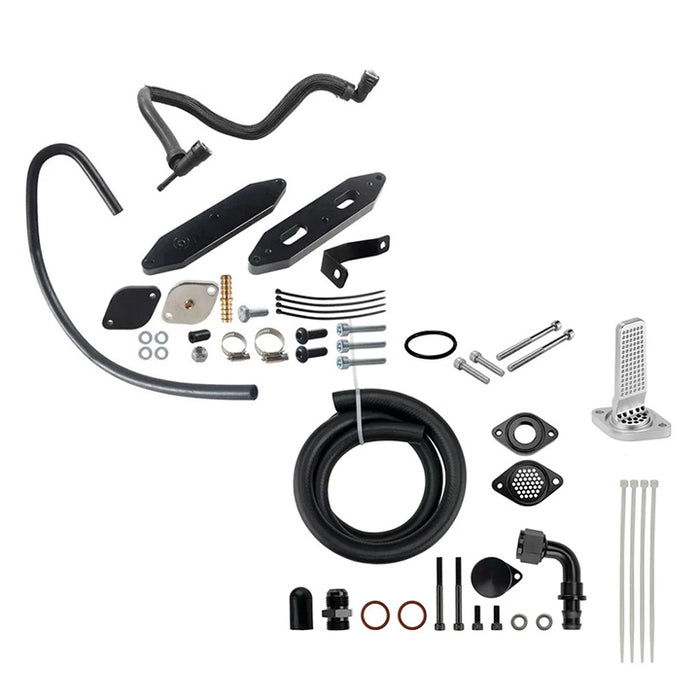 Engine Pipe Reroute 4″ DPF/CCV/EGR Valve Delete Kit For 2011-2019 6.7L Ford Powerstroke ...