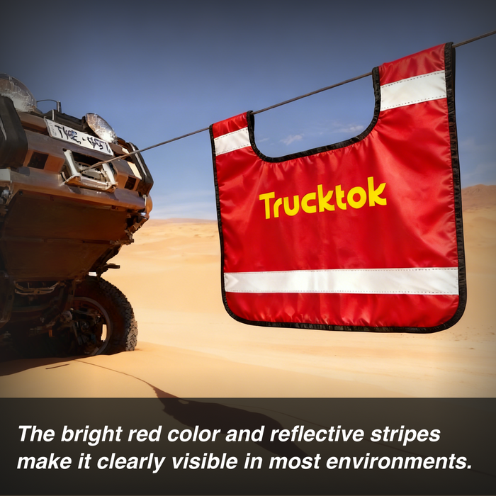 Trucktok Winch Line Damper/Recovery Safety Blanket Reflective Tow Rope Cover with Storage Pocket for Off-Road Recovery
