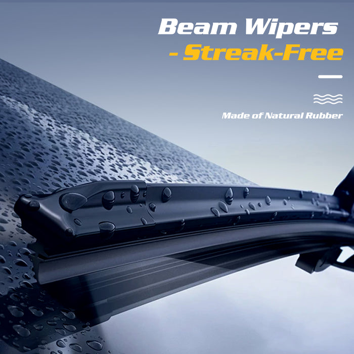 Trucktok Chevy GMC RAM 24" + 24" Push Button/19mm Top Lock Windshield Wiper Blades Pair