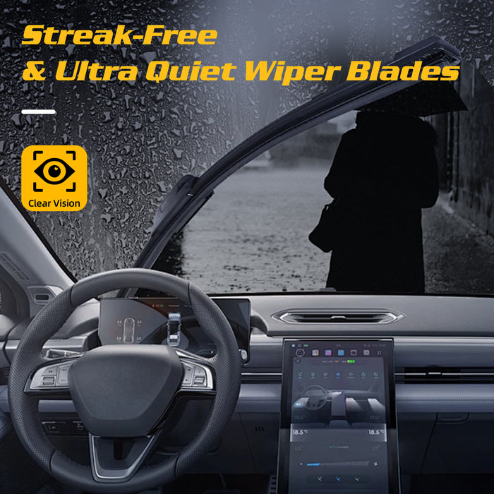 Trucktok Chevy GMC RAM 24" + 24" Push Button/19mm Top Lock Windshield Wiper Blades Pair