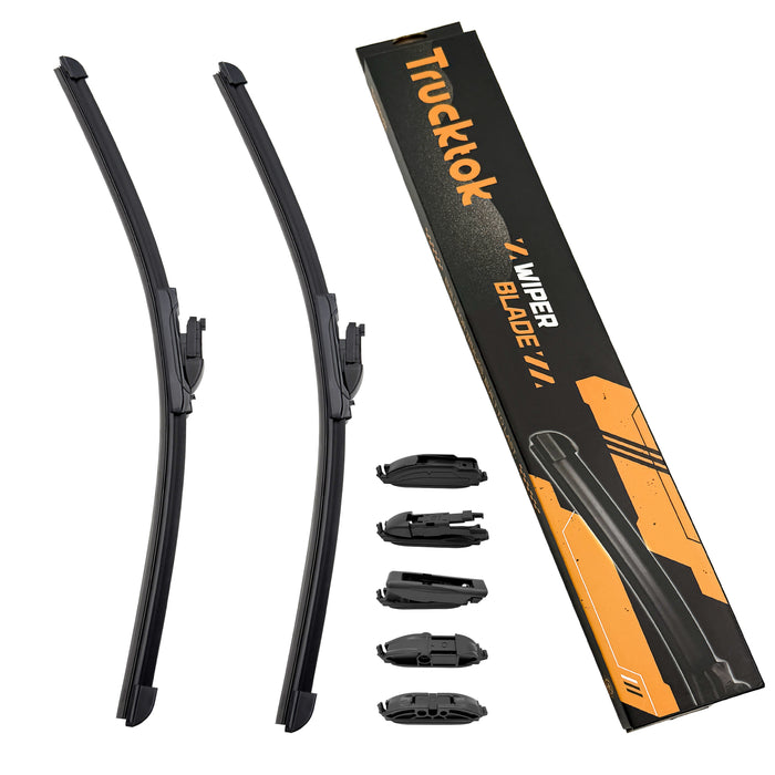 Trucktok Ford Chevy RAM 22" + 22" Universal Multi-Fit Windshield Wiper Blades Pair