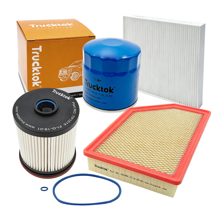 Trucktok 2020-2025 6.6L Silverado Sierra Duramax Filter Set Replaces TP1015/PF26/A3248C/CF185