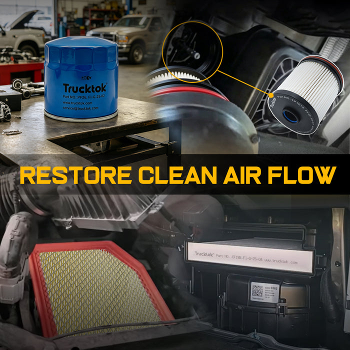 Trucktok 2020-2025 6.6L Silverado Sierra Duramax Filter Set Replaces TP1015/PF26/A3248C/CF185
