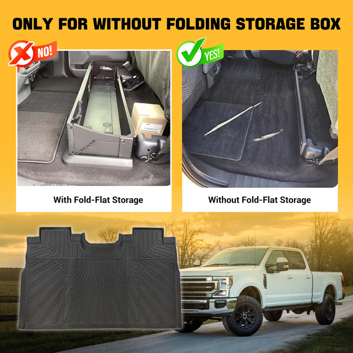 Trucktok 2015-2025 Ford F150 / F-150 Lightning SuperCrew Cab Without Seat Storage All-Weather TPE Floor Mats