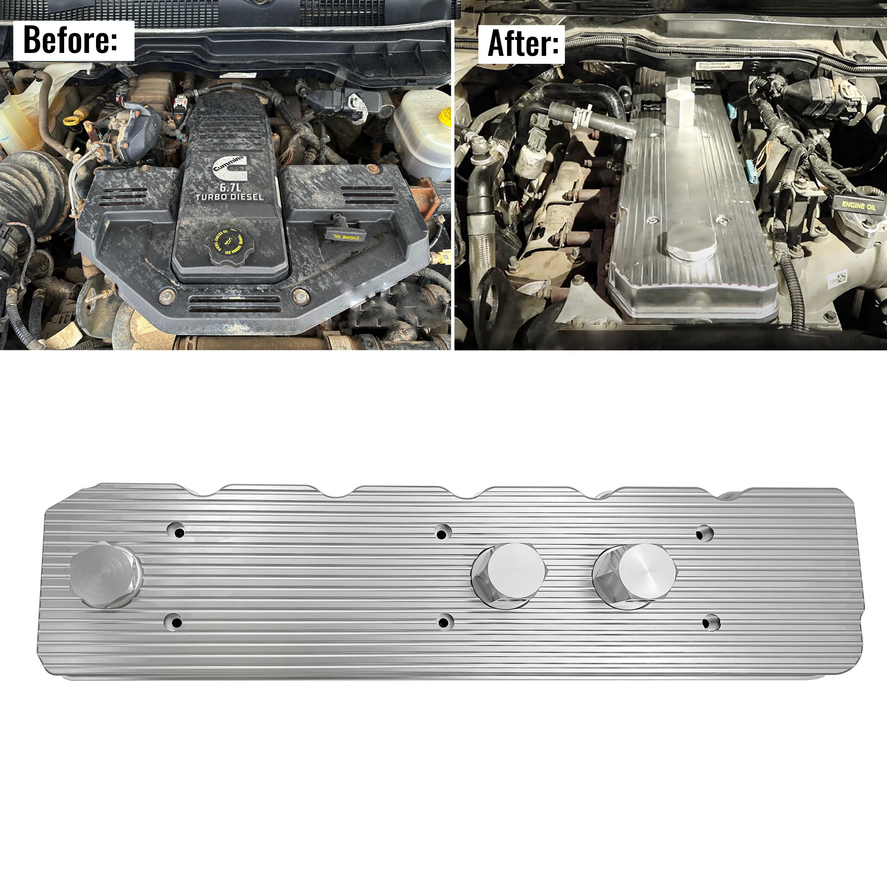 TruckTok 2006-2023 5.9L/6.7L Dodge Ram  Cummins Billet Valve Cover & oil catch can