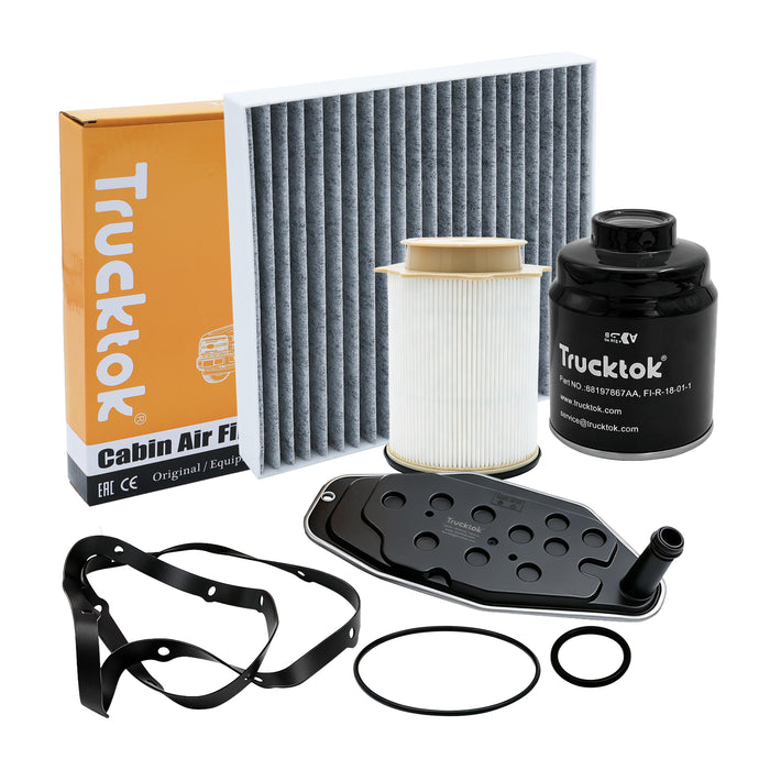 Trucktok 2013-2024 6.7L Dodge Ram Fuel, Oil, Air, Cabin & Transmission Filters Maintenance Kit