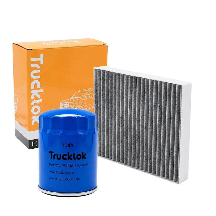 TruckTok 2017-2019 6.6L Silverado Sierra Duramax Fuel, Oil, Air & Cabin Air Filters Maintenance Kit
