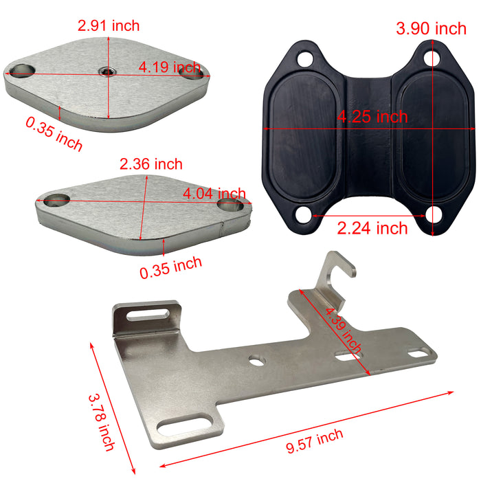 TruckTok 2010-2012 6.7L Ram Cummins 4" DPF Delete Pipe & EGR cooler Delete Kit