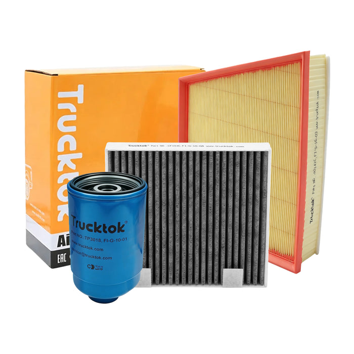 TruckTok 2007-2016 6.6L Silverado Sierra Duramax Fuel Oil, Air & Cabin Filters Maintenance Kit