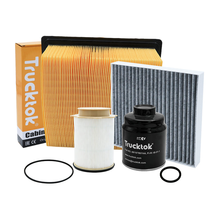 Trucktok 2013-2024 6.7L Dodge Ram Fuel, Oil, Air, Cabin & Transmission Filters Maintenance Kit