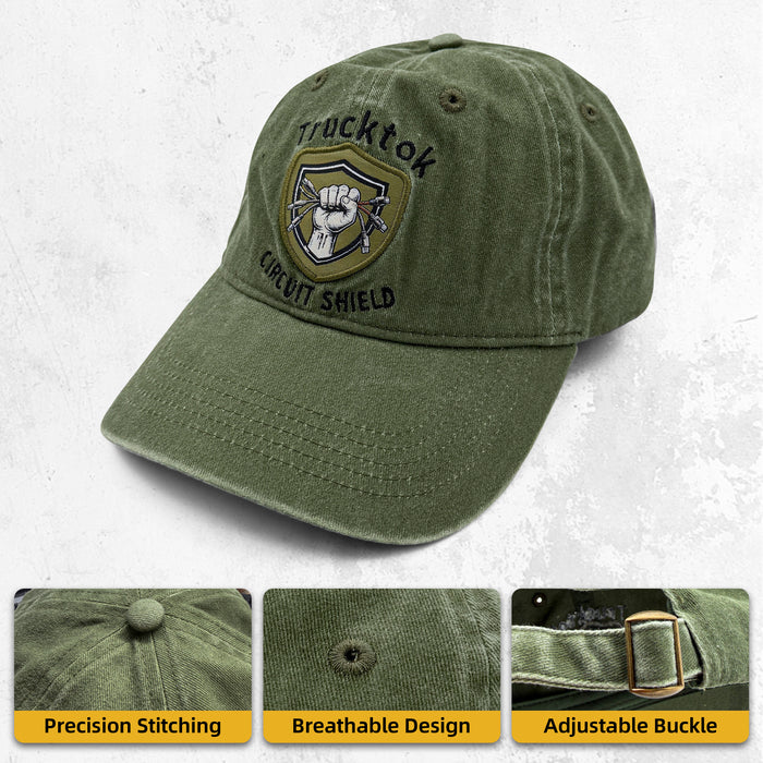 TruckTok Custom Embroidered Baseball Cap Vintage Washed & Adjustable Unisex Hat