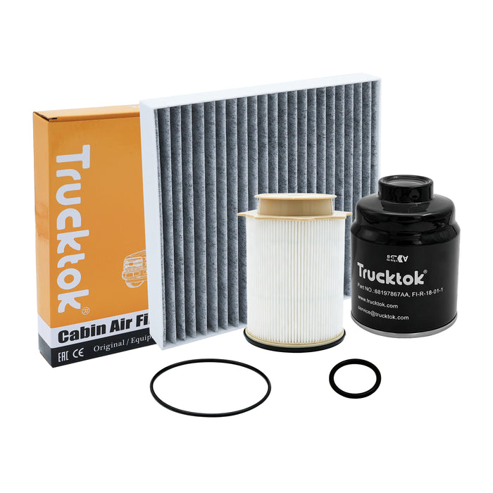 Trucktok 2013-2024 6.7L Dodge Ram Fuel, Oil, Air, Cabin & Transmission Filters Maintenance Kit