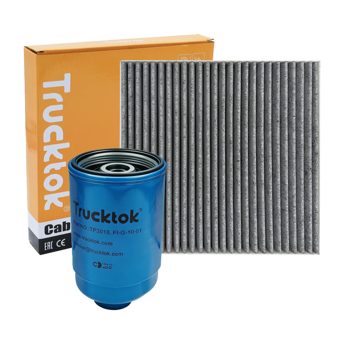 TruckTok 2007-2016 6.6L Silverado Sierra Duramax Fuel Oil, Air & Cabin Filters Maintenance Kit