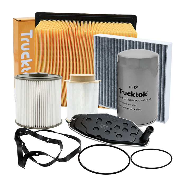 Trucktok 2013-2024 6.7L Dodge Ram Fuel, Oil, Air, Cabin & Transmission Filters Maintenance Kit