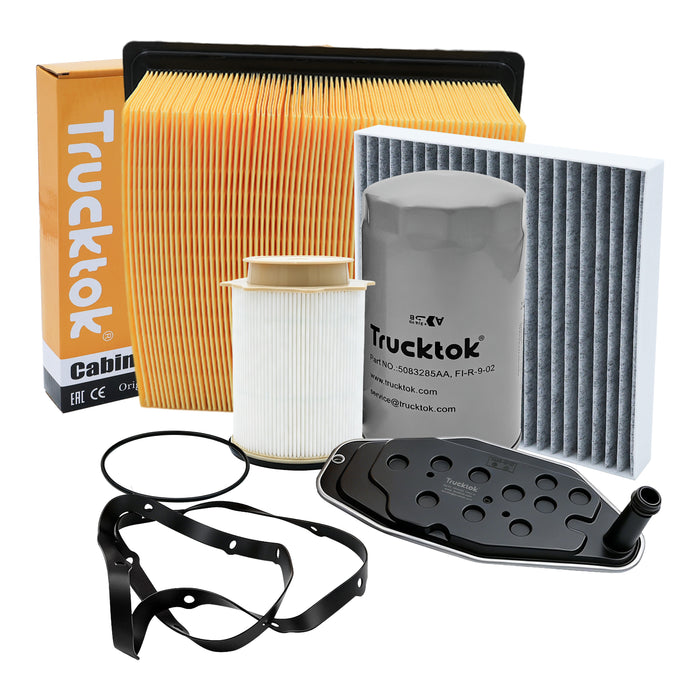 Trucktok 2010-2012 6.7L Dodge Ram Fuel, Oil, Air, Cabin & Transmission Filters Maintenance Kit