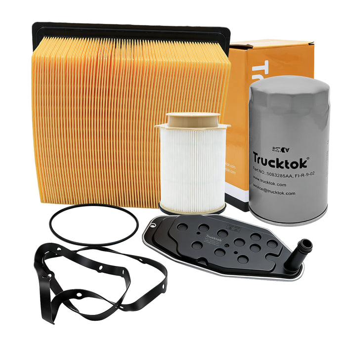 Trucktok 2010-2012 6.7L Dodge Ram Fuel, Oil, Air, Cabin & Transmission Filters Maintenance Kit
