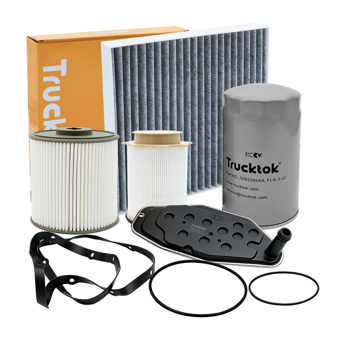 Trucktok 2013-2024 6.7L Dodge Ram Fuel, Oil, Air, Cabin & Transmission Filters Maintenance Kit