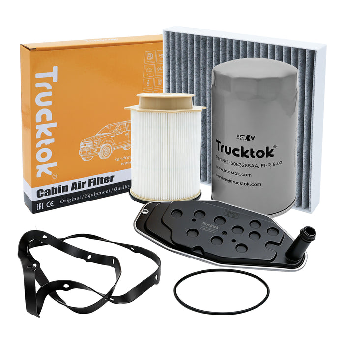 Trucktok 2010-2012 6.7L Dodge Ram Fuel, Oil, Air, Cabin & Transmission Filters Maintenance Kit