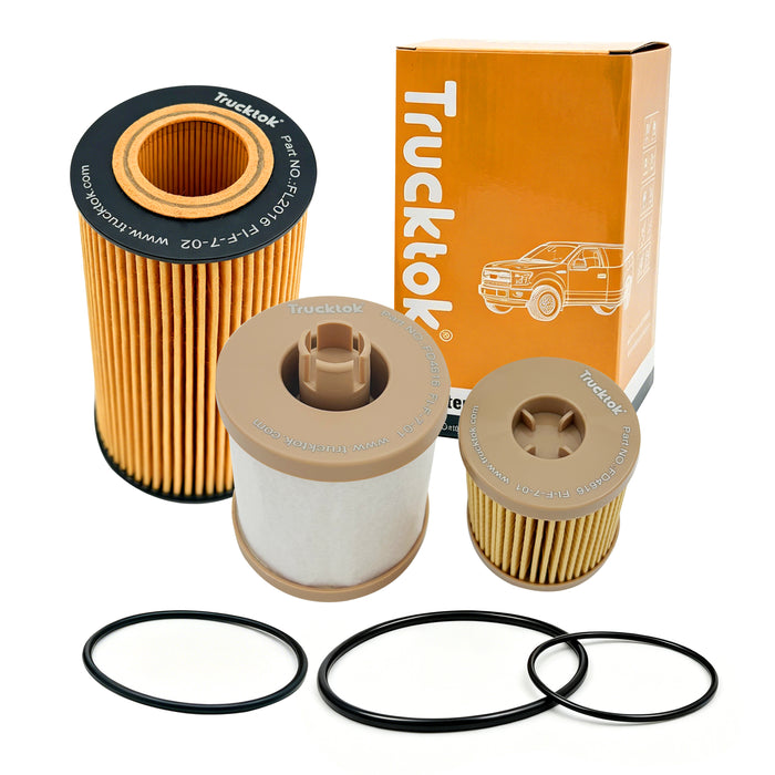 Trucktok 2003-2007 6.0L Ford Powerstroke Fuel Filter/Oil Filter Replaces FD4616/FL2016