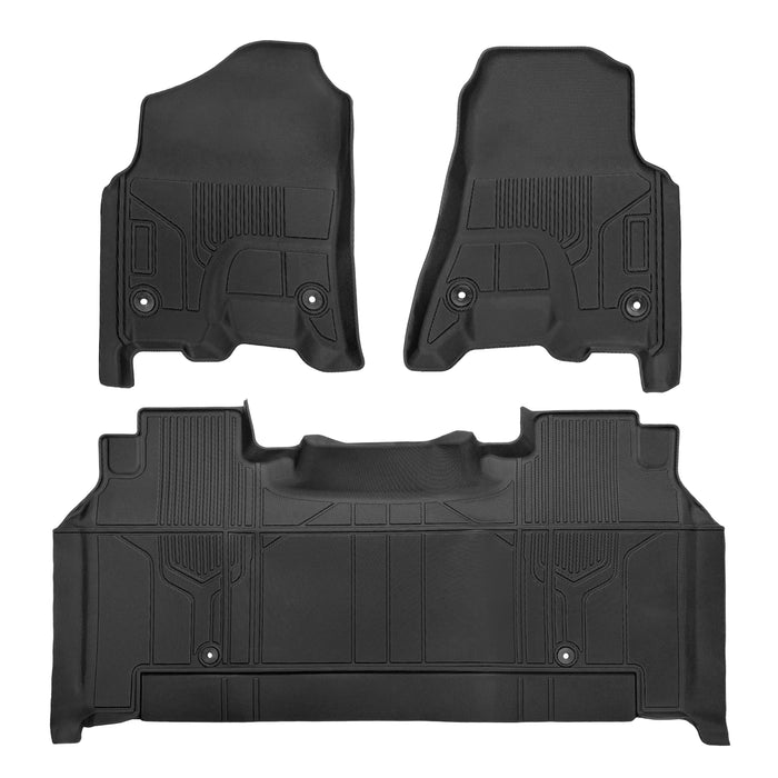 Trucktok 2019-2024 Dodge Ram 1500 New Body Crew Cab with Storage Box All-Weather Floor Mats