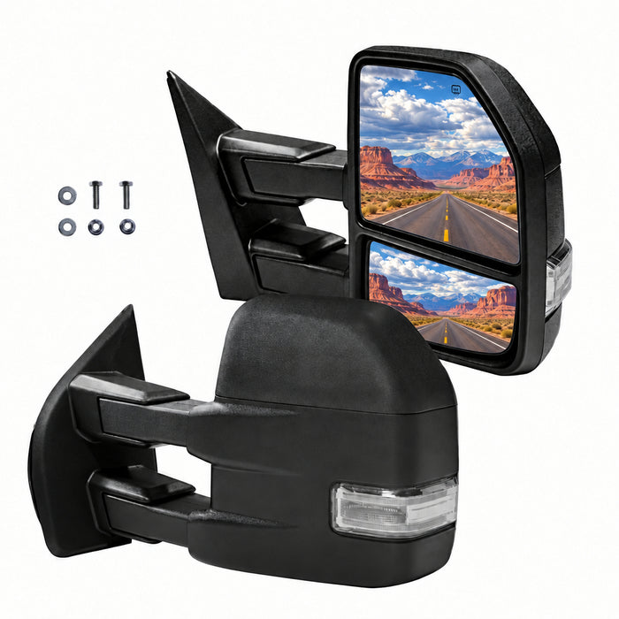 Trucktok 2004-2018 Ford F150 Power Heated LED Signal Towing Mirrors Pair
