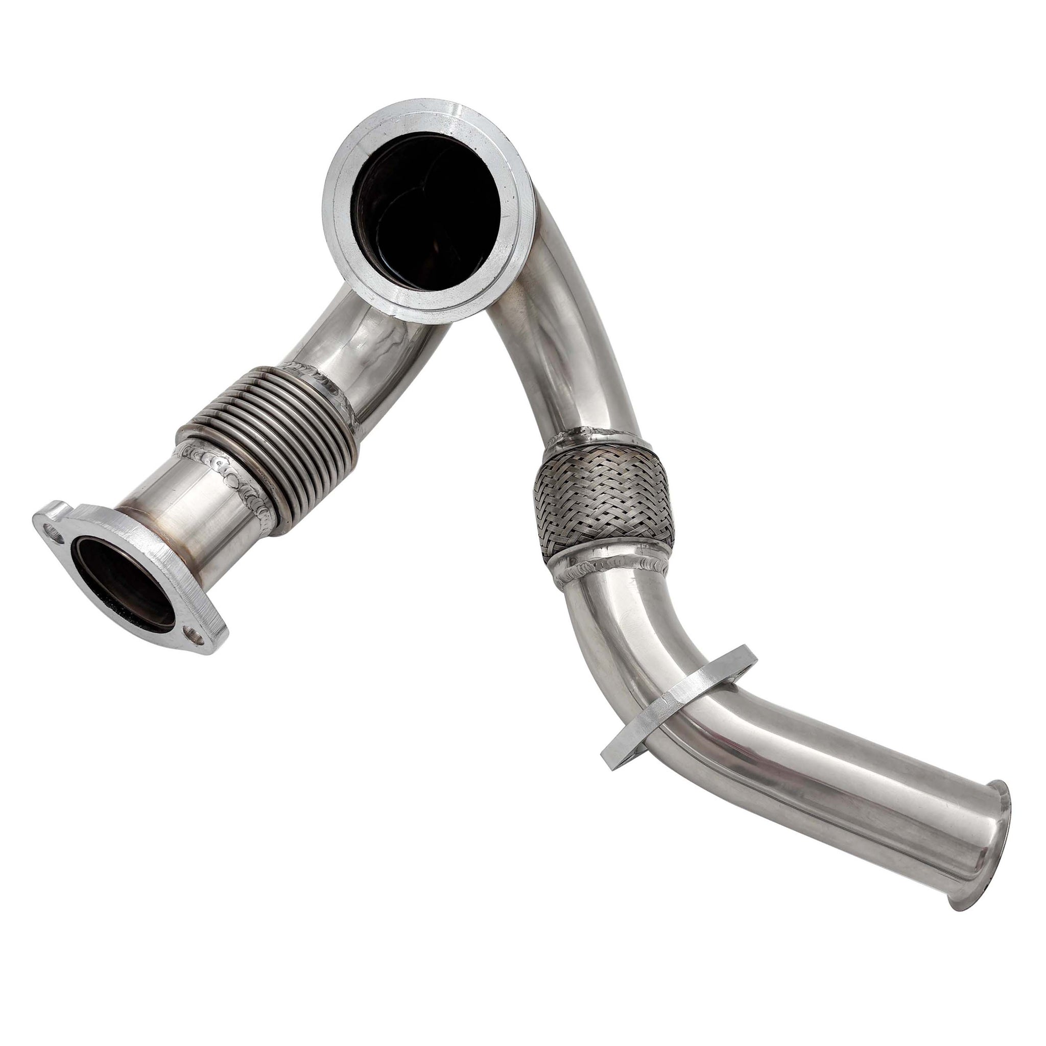 TruckTok 2003-2007 6.0L Ford F250 F350 F450 Powerstroke Diesel Heavy Duty Polished Exhaust Up-Pipe Y-Pipe