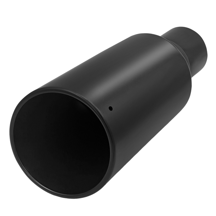 Trucktok 3" Inlet 5" Outlet 12" Overall Length Bolt On Exhaust Tailpipe Tip Black