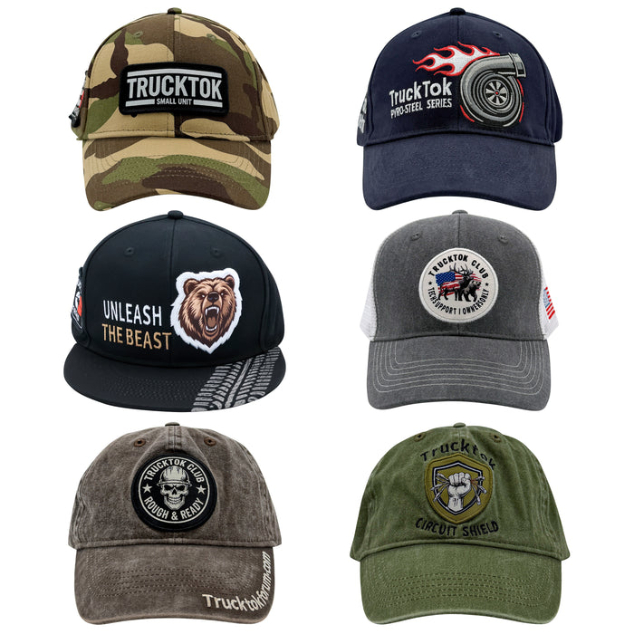 TruckTok Custom Embroidered Baseball Cap Vintage Washed & Adjustable Unisex Hat