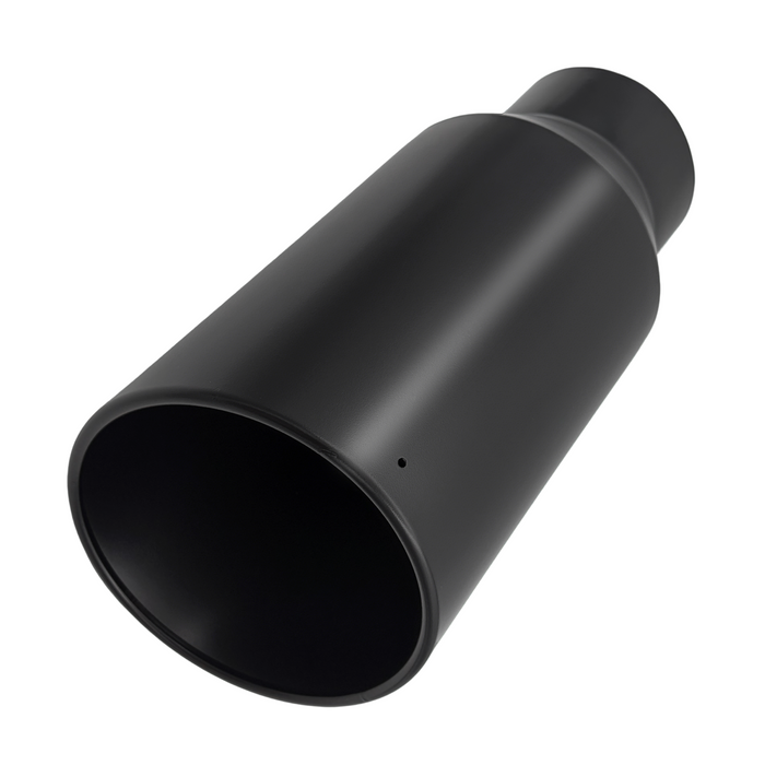Trucktok 4" Inlet 6" Outlet 12" Overall Length Bolt On Exhaust Tailpipe Tip Black
