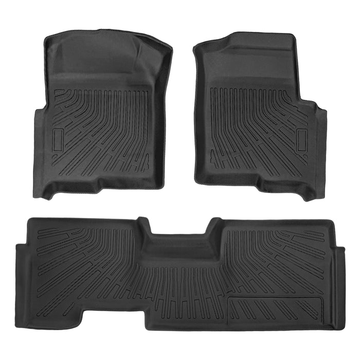 Trucktok 1999-2025 Ford F250 F350 F450 Super Cab SuperCrew Cab / Regular Cab All-Weather TPE Floor Mats