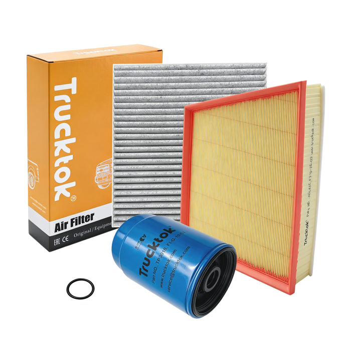 Trucktok 2014-2016 6.6L Silverado Sierra Duramax Air & Cabin Air & Fuel Filter Replaces A3141C/23281440/TP3018
