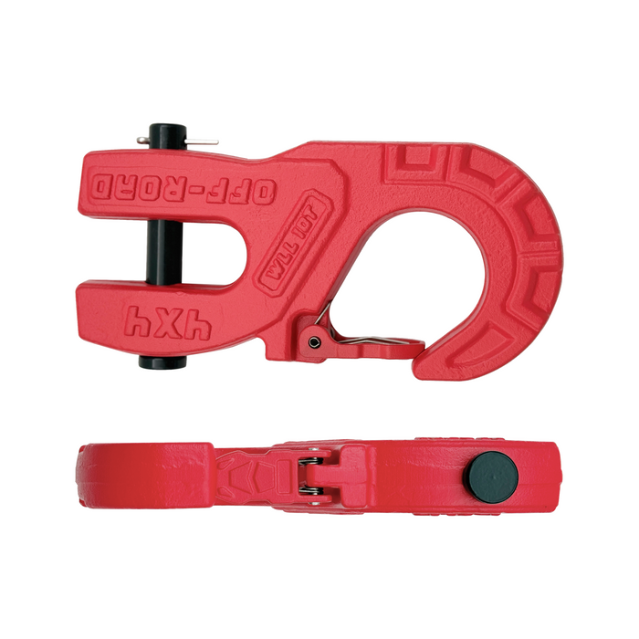Trucktok 3/8" Forged Steel Winch Hook 44,000 lbs with Safety Latch