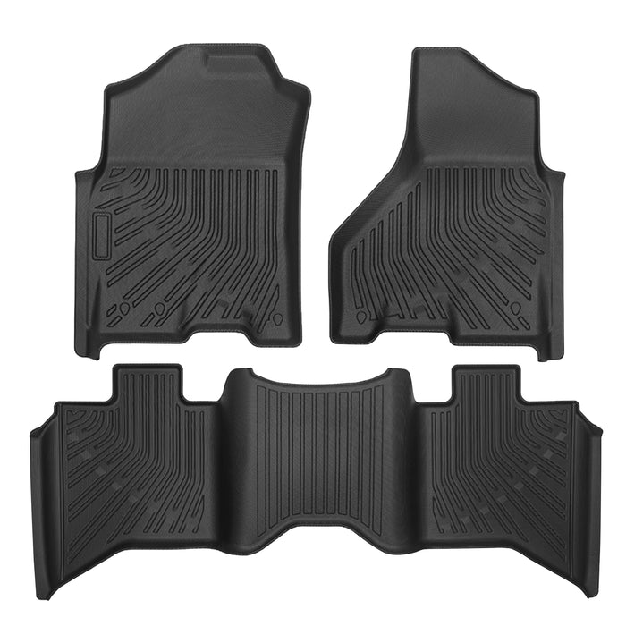 Trucktok Dodge Ram 2013-2018 1500 2500 3500 & 2019-2024 1500 Classic Crew Cab All-Weather TPE Floor Mats