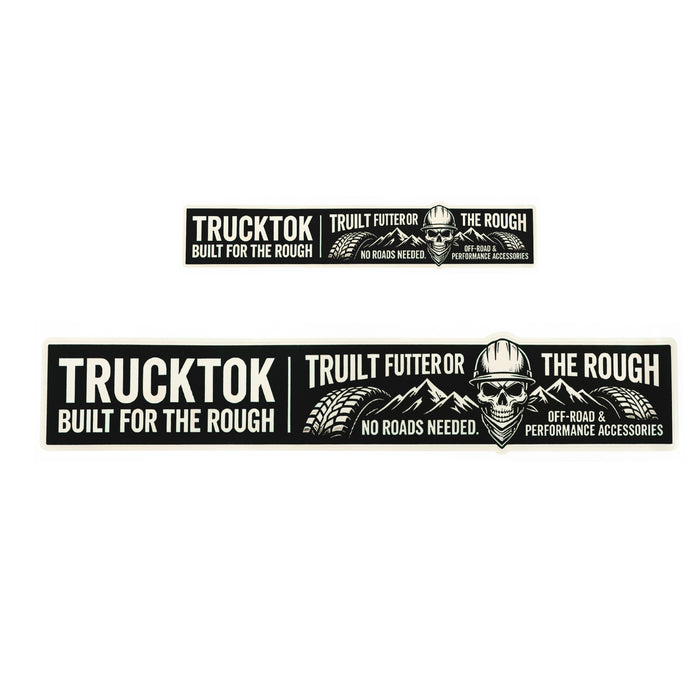 Trucktok 2-Size Pack Adhesive PVC Off-Road Bumper Sticker Pack