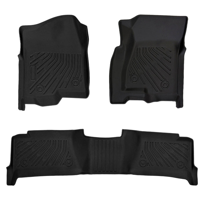 Trucktok 1999-2025 Silverado Sierra 1500 2500 3500 Extend Cab/Crew Cab/Double Cab All-Weather TPE Floor Mats