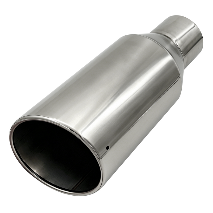 Trucktok 3" Inlet 5" Outlet 12" Overall Length Stainless Steel Bolt On Exhaust Tailpipe Tip